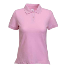 Women's Polo Shirts Half Sleeves-Pink