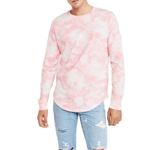 Custom Pink Ringer T-shirt Long Sleeve