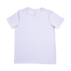 White Adult Crew Neck Crew Neck T Shirts for Sublimation
